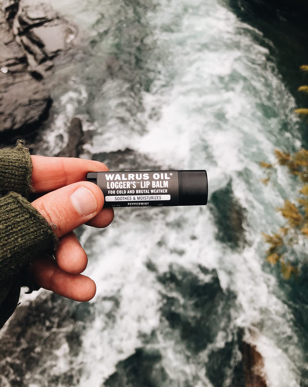 WALRUS OIL Logger's Lip Balm - 2-Pack, 100% Vegan, Made with Candelilla Wax, Almond, Coconut, Jojoba Oils & Natural Ingredients