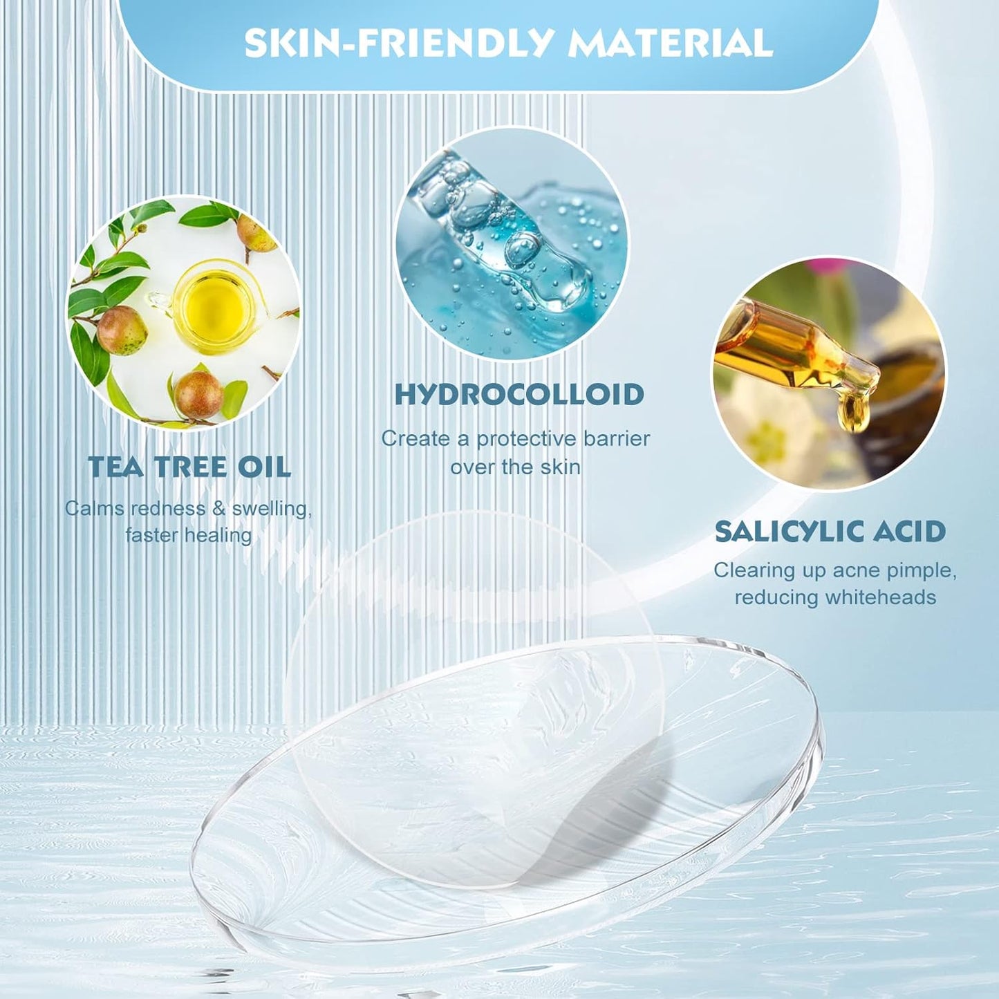 Pimple Patches for Face - 360 Counts Hydrocolloid Acne Patches Salicylic Acid with Tea Tree Oil for Zit Blemish Spot Covers Invisible Hydrocolloid Patches Pimple Acne Stickers
