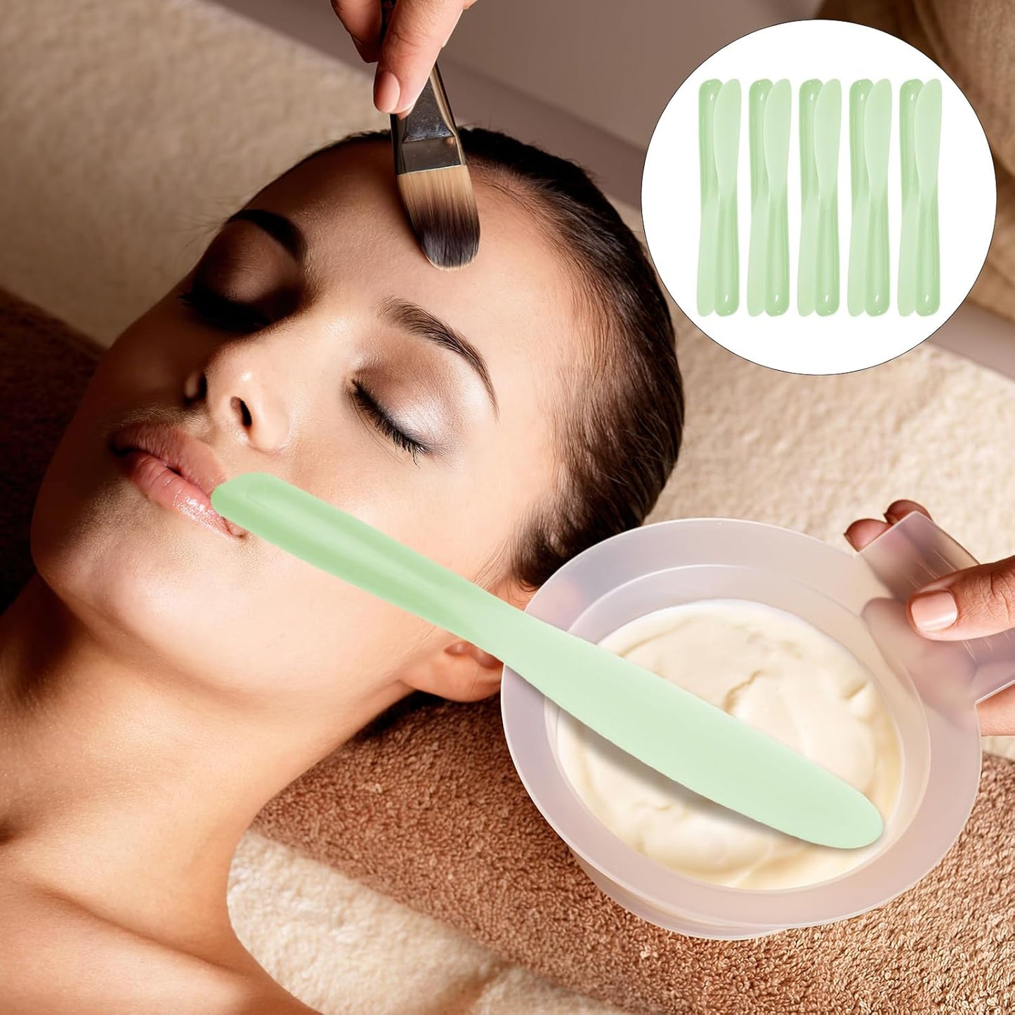 10pcs Tool Stick Makeup Spatulas Makeup Scoop Cosmetic Scoop Sampling Spatula Cosmetics Mixing Spatulas Cosmetic Applicator Spoon Large Mixing Spoon