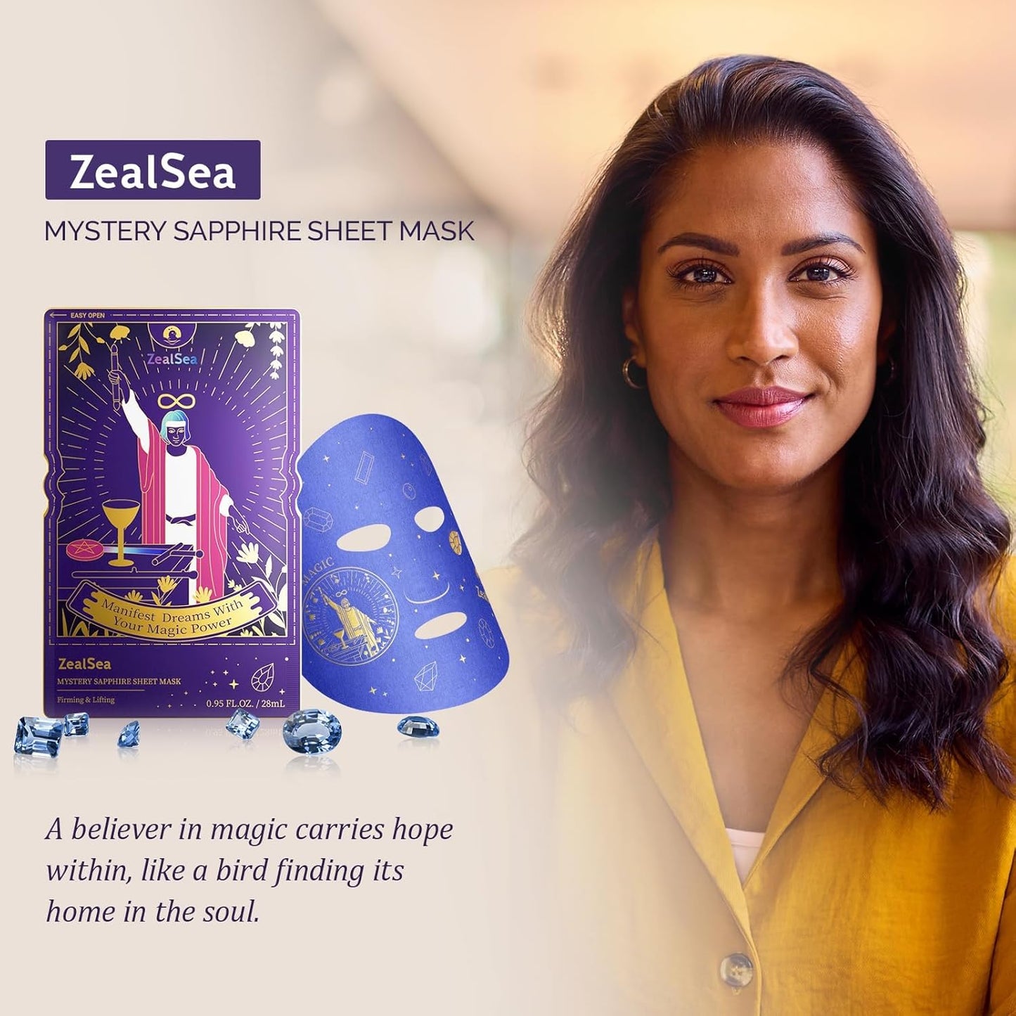 ZealSea Collagen Face Mask Skincare for Anti Aging, Hydrating Face Masks, Oat Peptide Face Mask for Wrinkles & Fine Lines, Beauty Sheet Mask, Self Care Gift for at Home Spa Party pack of 2