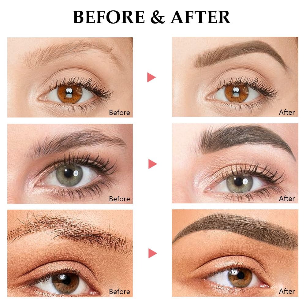 Tinted Thickening Brow Mascara,Brow Fast Sculpt,Waterproof, Transfer-proof, Brush to Fill in Eyebrows and Cover Gray Hairs - Cruelty Free (3pcs 01 Taupe &02 Cool Blonde &05 Cool Ash Brown)