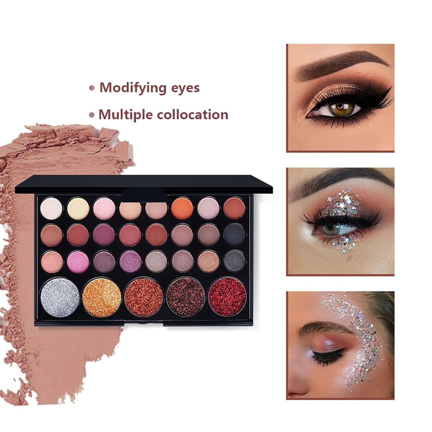 All-in-one Makeup Set Holiday Gift | Full Makeup Kit for Women Essential Starter Bundle Include Eyeshadow Palette Lipstick Blush Cream Concealer Face Powder Eyeliner Mascara Lipgloss Brush