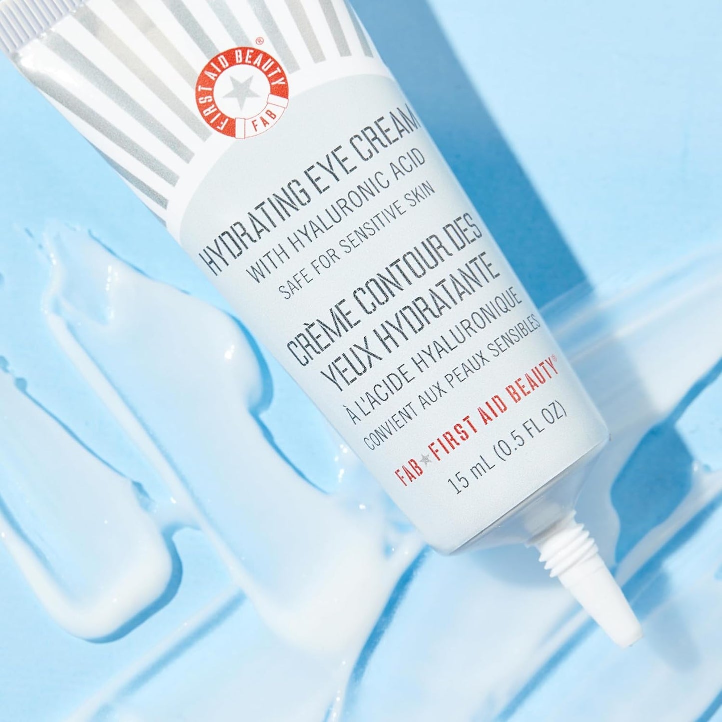 First Aid Beauty Hydrating Eye Cream With Hyaluronic Acid – Helps Reduce Puffiness and Hydrate, Smooths Fine Lines & Wrinkles – 0.5 oz