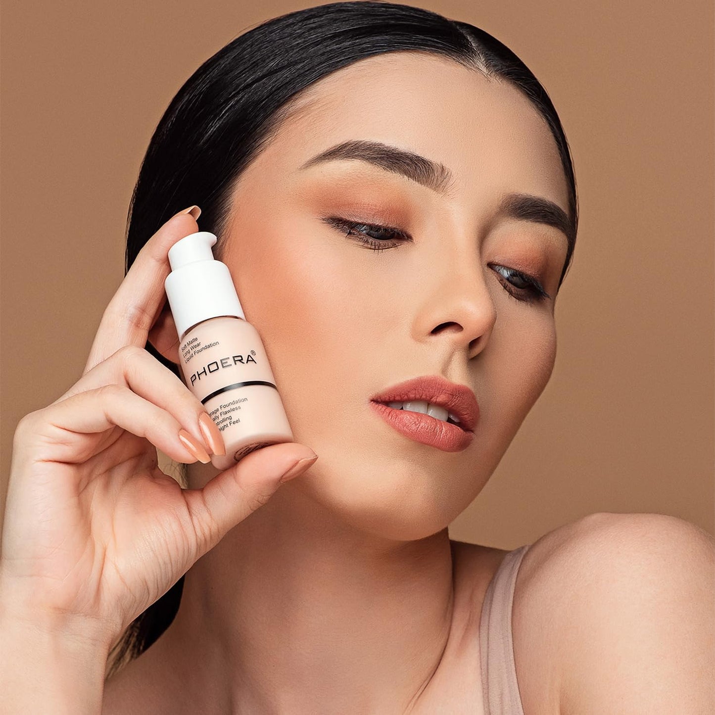 PHOERA Foundation, PHOERA Matte Liquid Foundation,PHOERA Makeup for Women, PHOERA Foundation Full Coverage Concealer, 30ml 24HR Matte Oil Control Concealer (101- Porcelain)
