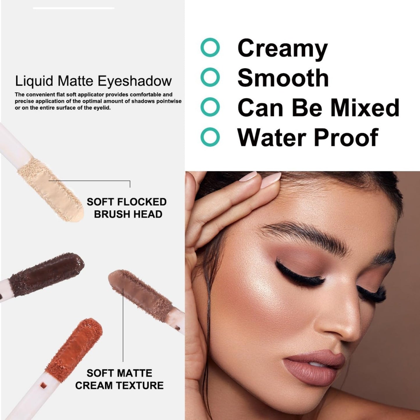 MAEPEOR Matte Liquid Eyeshadow 10 Colors Naked Smooth Creamy Eyeshadow Long Lasting and Waterproof Lightweight Cream Eye Shadow (P05 Maple)