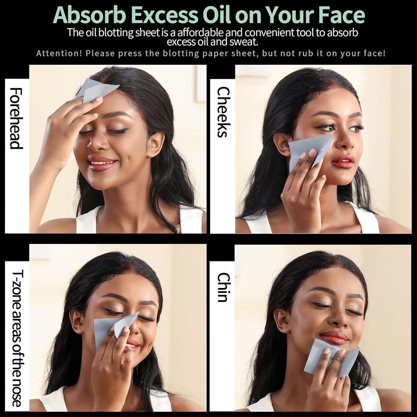 FANDAMEI Oil Blotting Sheets For Face, 200 Counts Oil Blotting Papers For Face, Blotting Paper for Oily Skin, Oil Control Film, Oil Absorbing Sheets For Face, Oil Absorbing Tissues
