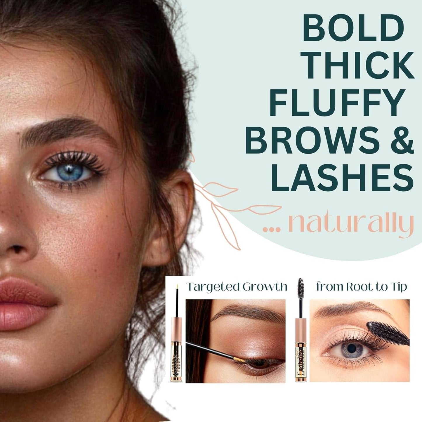Live Fraiche Organic Castor Oil (4oz) + Filled Mascara Tube, 100% USDA Pure, Cold Pressed, Hexane Free Lash Serum Hair Growth Oil for Eyelashes, Eyebrows, Hair - Brow and Hair Treatment Oil