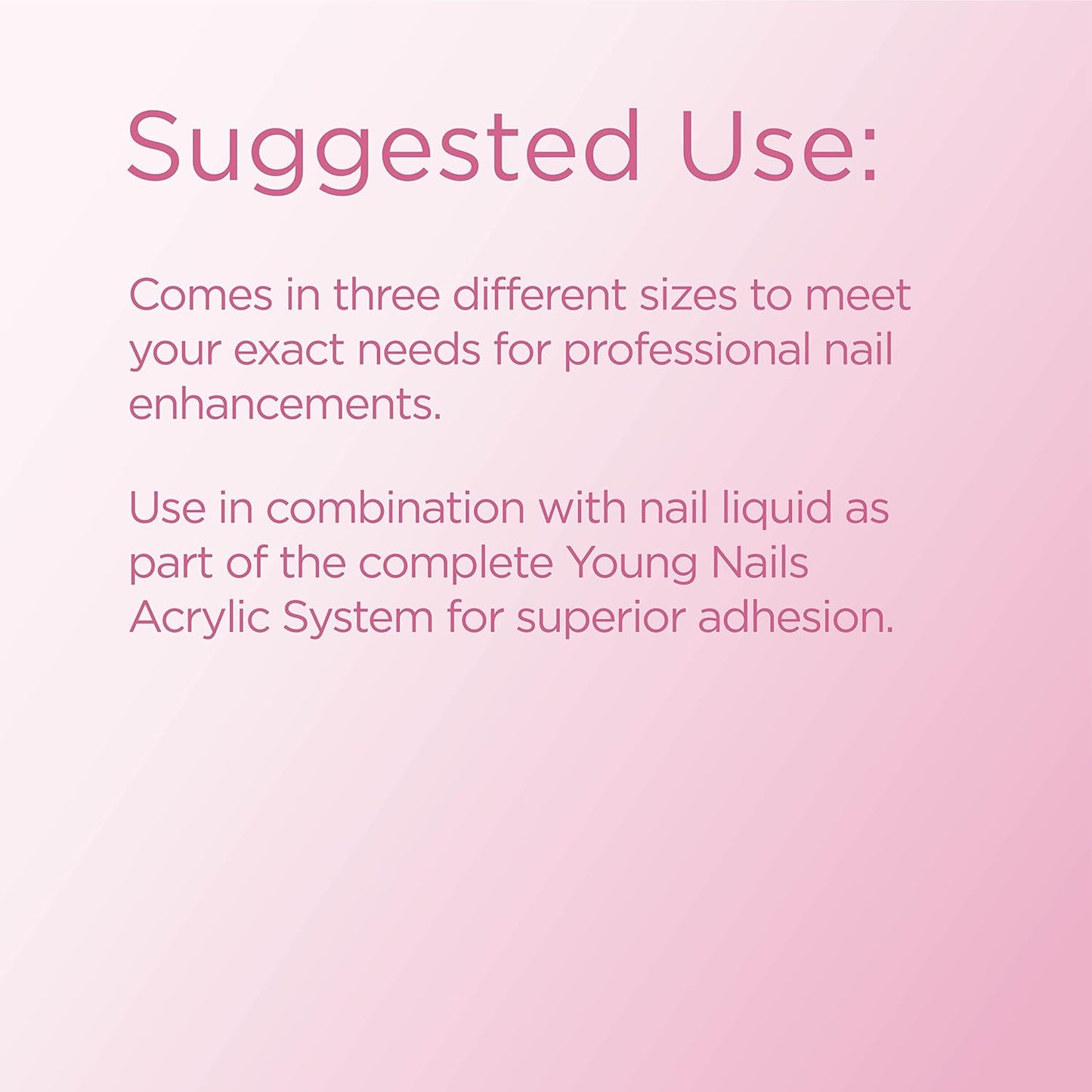 Young Nails Acrylic Core Powder - Self-Leveling Acrylic Nail Powder, Clear Nude Pink White Acrylic Powder for Nail Extenstion, Professional Grade, Superior Adhesion, Color - Clear, 85g