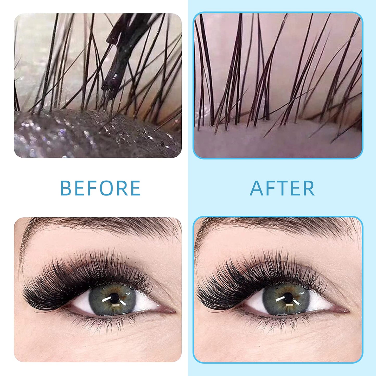 Eyelash Cleanser Concentrate 60ml Unscented Professional Lash Shampoo Foaming Cleanser DIY Wash for Extensions Lashes with Salon Home Care-Makes 6 Bottles