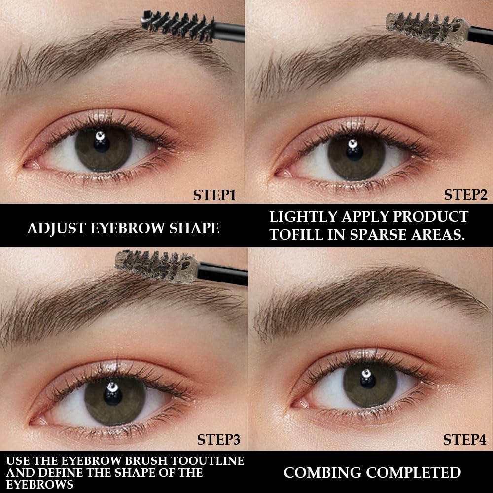 Tinted Thickening Brow Mascara,Brow Fast Sculpt,Waterproof, Transfer-proof, Brush to Fill in Eyebrows and Cover Gray Hairs - Cruelty Free (3pcs 01 Taupe &02 Cool Blonde &05 Cool Ash Brown)