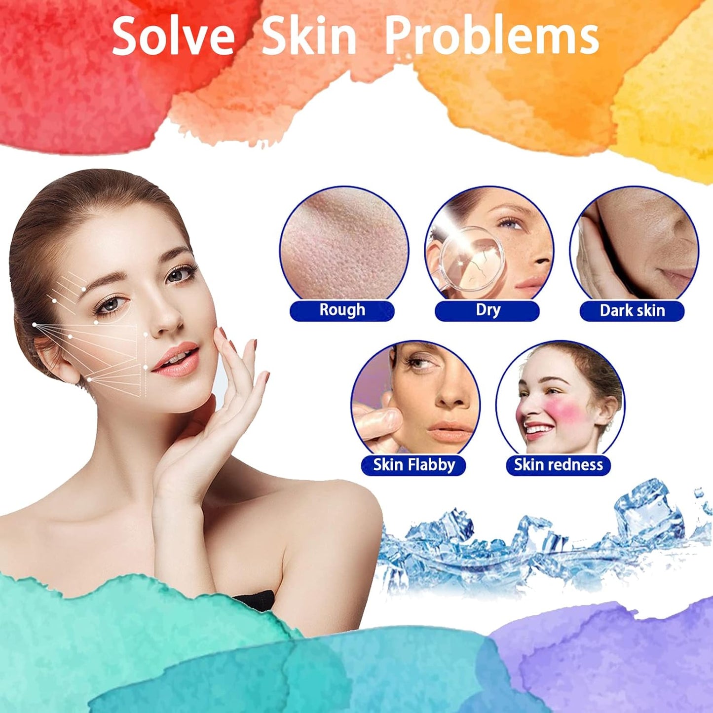 Ice Roller for Face and Eye, Ice face roller,Gua Sha Facial Tools, Facial ice roller, Skin Care Tools,Ice mold for face… (purple-face)
