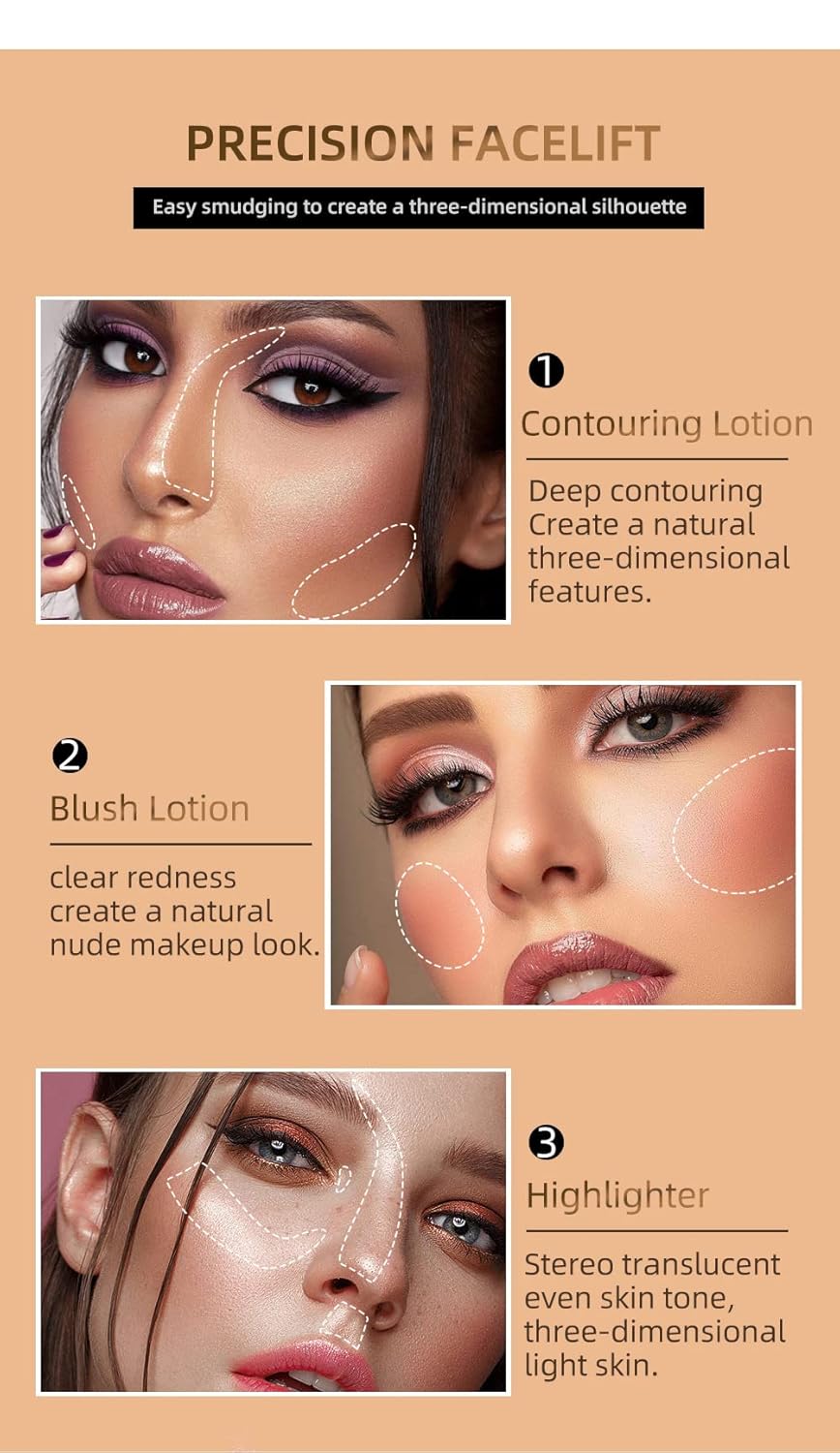 Liquid Blush Beauty Wand, Cream Blush Stick,Face Concealer Contouring Shaping,Long Lasting & Smooth Natural Matte Finish,with Cushion Applicator Attached Easy to Blend.(02# Peach Pink)