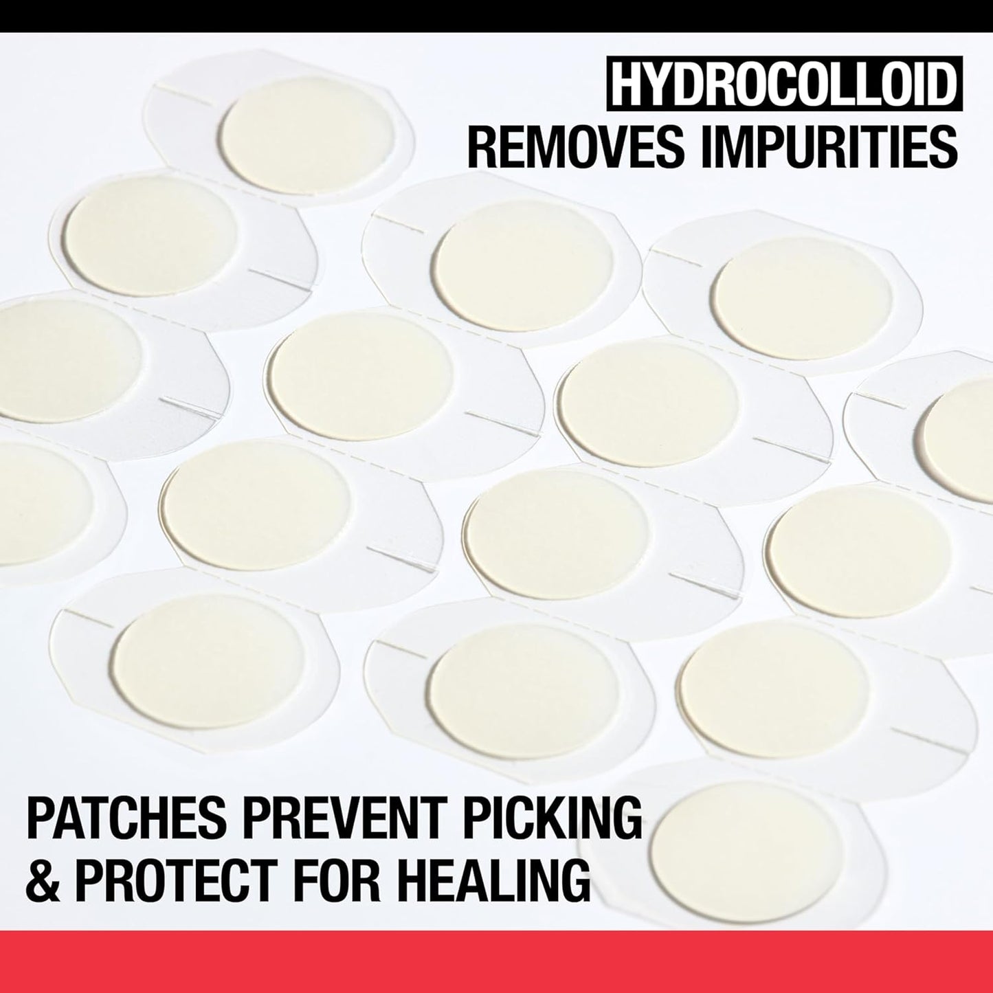 Neutrogena Stubborn Acne Ultra-Thin Blemish Dots, Pimple Patches for Face, Acne Patches, Ultra-Thin Hydrocolloid Facial Stickers, Overnight Use, Suitable for All Skin Types, 24 Count