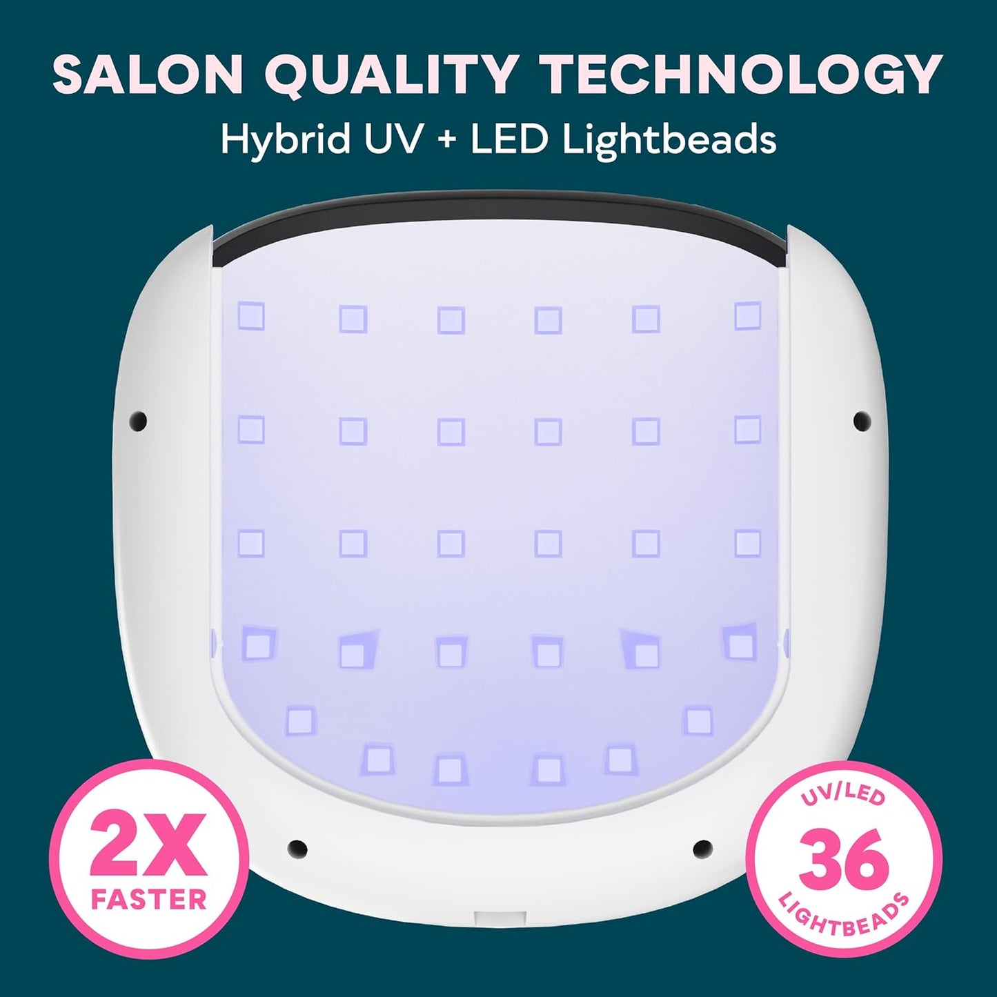 SUNUV UV LED Nail Lamp, UV Light for Gel Polish with 4 Timer Settings, Nail Dryer with LCD Display, Removable Base SUN4S Black