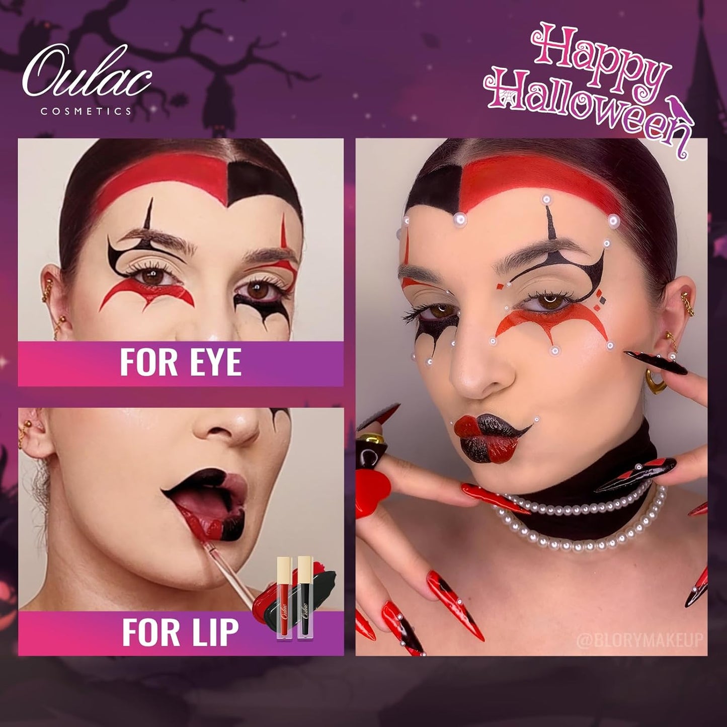 Oulac Black Lipstick for Women, Makeup Matte Liquid Lipsticks, Highly Pigmented Color Lip Stain with Creamy Formula, Long Lasting, Waterproof, Vitamin E, Vegan, Cruelty-Free, M23