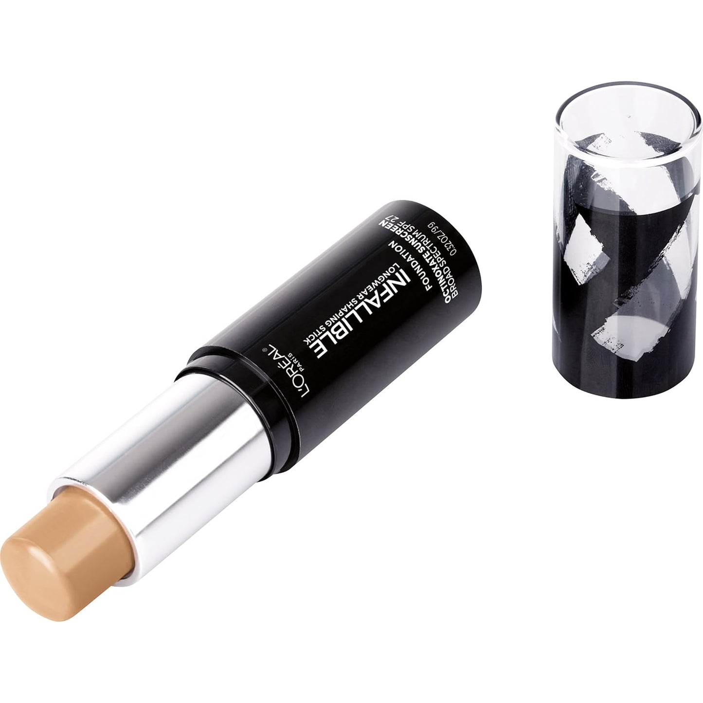 L'Oreal Paris Makeup Infallible Longwear Shaping Stick Foundation, 406 Warm Beige, 1 Tube, 0.32 Ounce