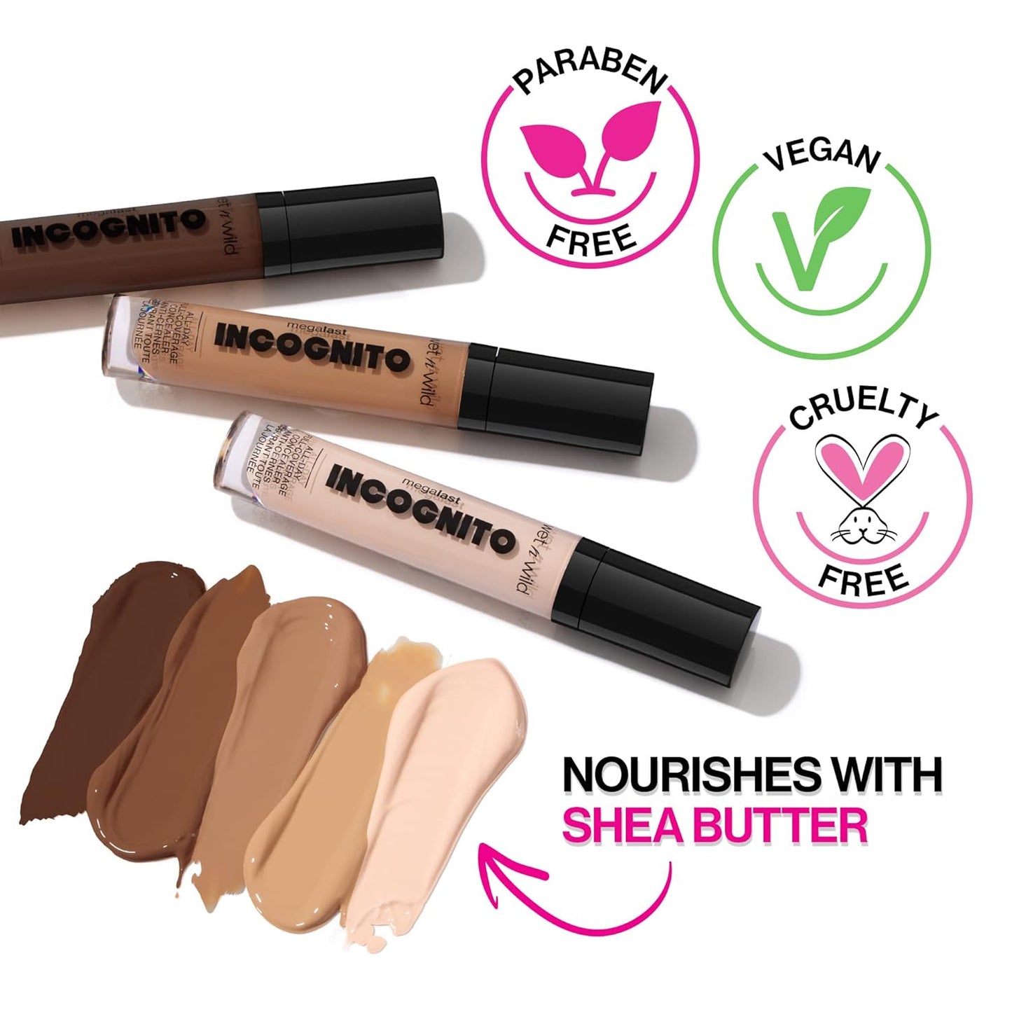 wet n wild Mega Last Incognito All-Day Full Coverage Liquid Matte Concealer Deep,1114054