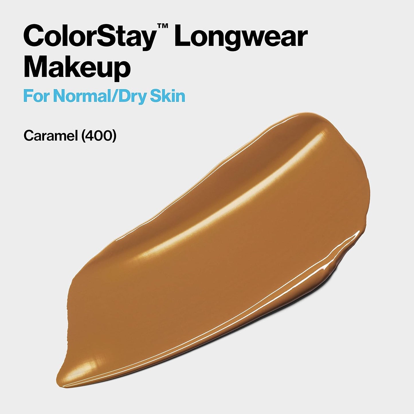 Revlon Liquid Foundation, ColorStay Face Makeup for Normal and Dry Skin, SPF 20, Longwear Medium-Full Coverage with Matte Finish, Oil Free, 400 Caramel, 1.0 Oz