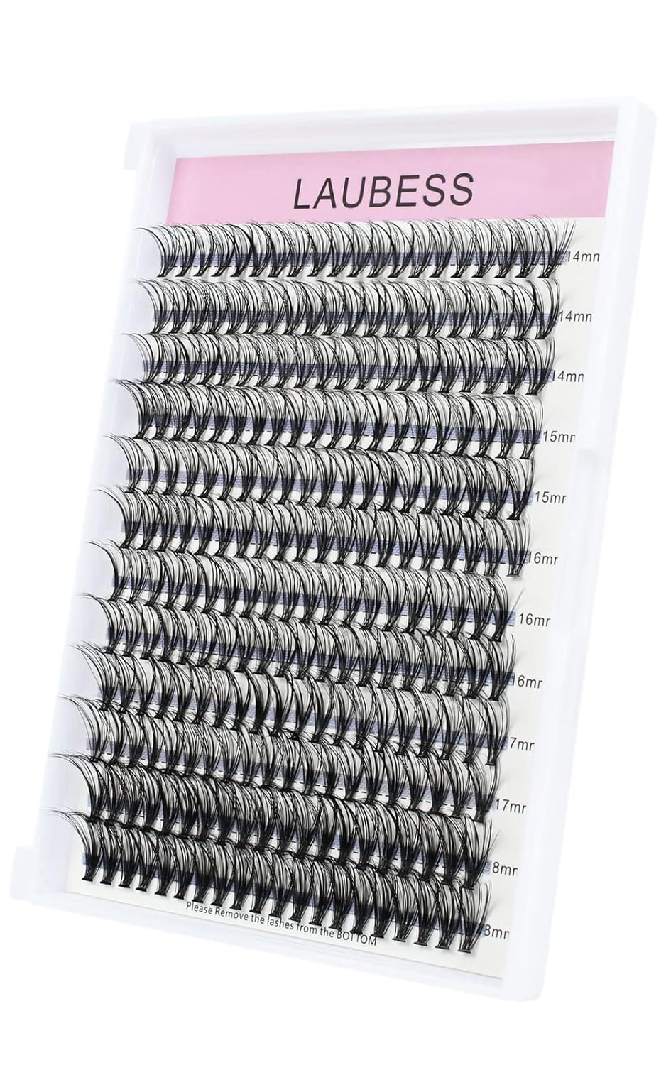 Eyelash Clusters LAUBESS Lash Clusters Individual Lashes Cluster Eyelash Extensions DIY at Home Waterproof Cluster Lashes (20D-0.07D-14-18)