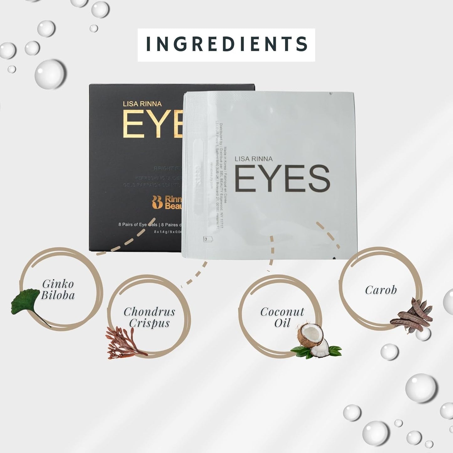 Rinna Beauty Bright Eyes Refreshing Under Eye Gel Cooling Patches