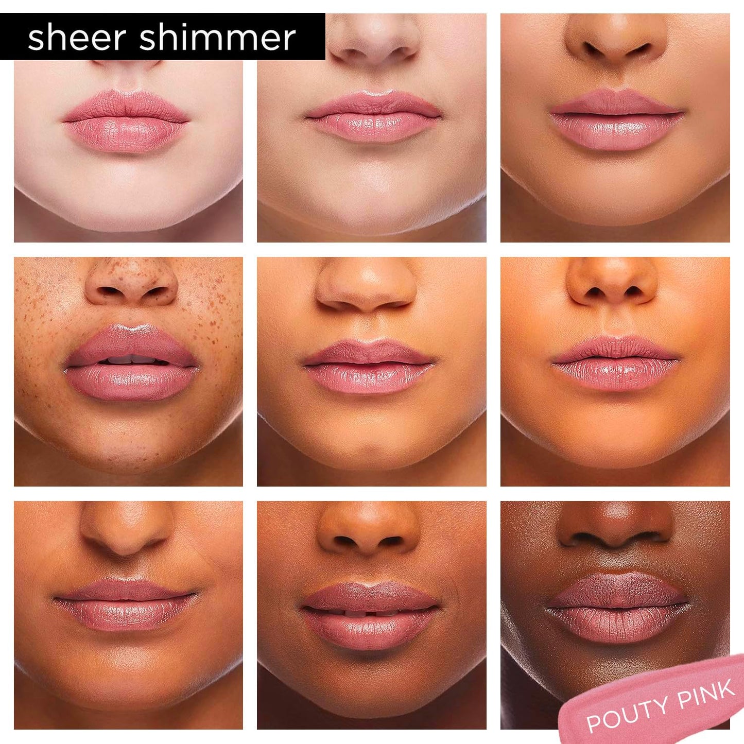 Pure Cosmetics Pure Illumination Lip Gloss - LED-lit Applicator w/Side Mirror - Non-Sticky, Moisturizing & Hydrating Lip Glosses - Soothes & Protects Dry Chapped Lips (Pouty Pink)