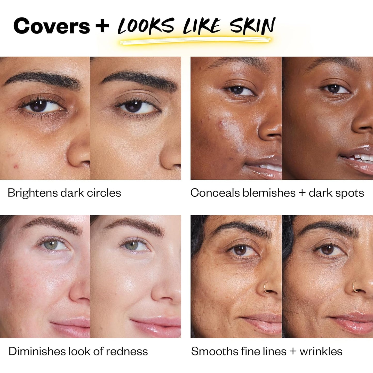 Kosas Revealer Concealer - Medium Coverage Makeup with Hyaluronic Acid, Conceals Dark Circles Under Eyes, Dark Spots and Blemishes + Brightens, Hydrates, Long-Lasting & Vegan, (Tone 10.5 N)