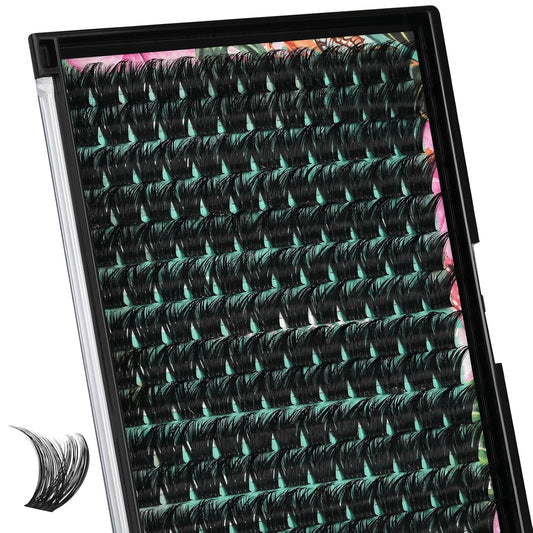 Lash Clusters Wet Look 168Pcs Eyelash Cluster Ultra-Thin Lash Band Eyelashes Extensions Spiky Anime Wide Span Lashes(Tulip,C-18mm)