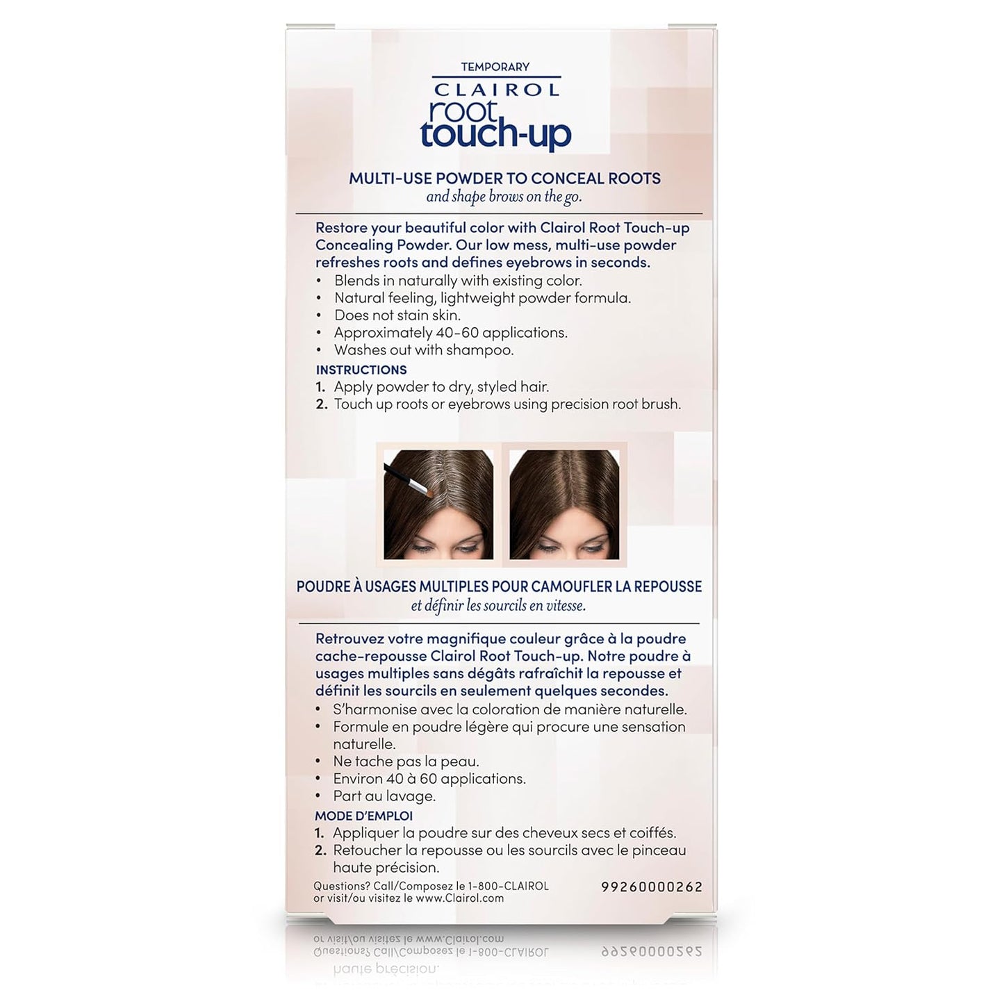 Clairol Root Touch-Up Temporary Concealing Powder, Black Hair Color, Pack of 3