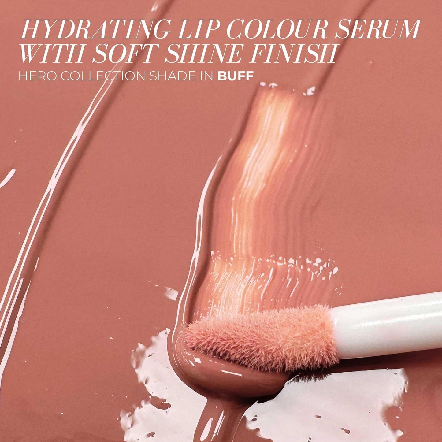 FITGLOW Beauty Lip Colour Serum | Hydrating Lip Gloss | Plumping Anti-Aging Lip Treatment | Natural Shine with Pomegranate Sterols & Collagen | Buildable Color for Dry Chapped Lips | Buff - 10g
