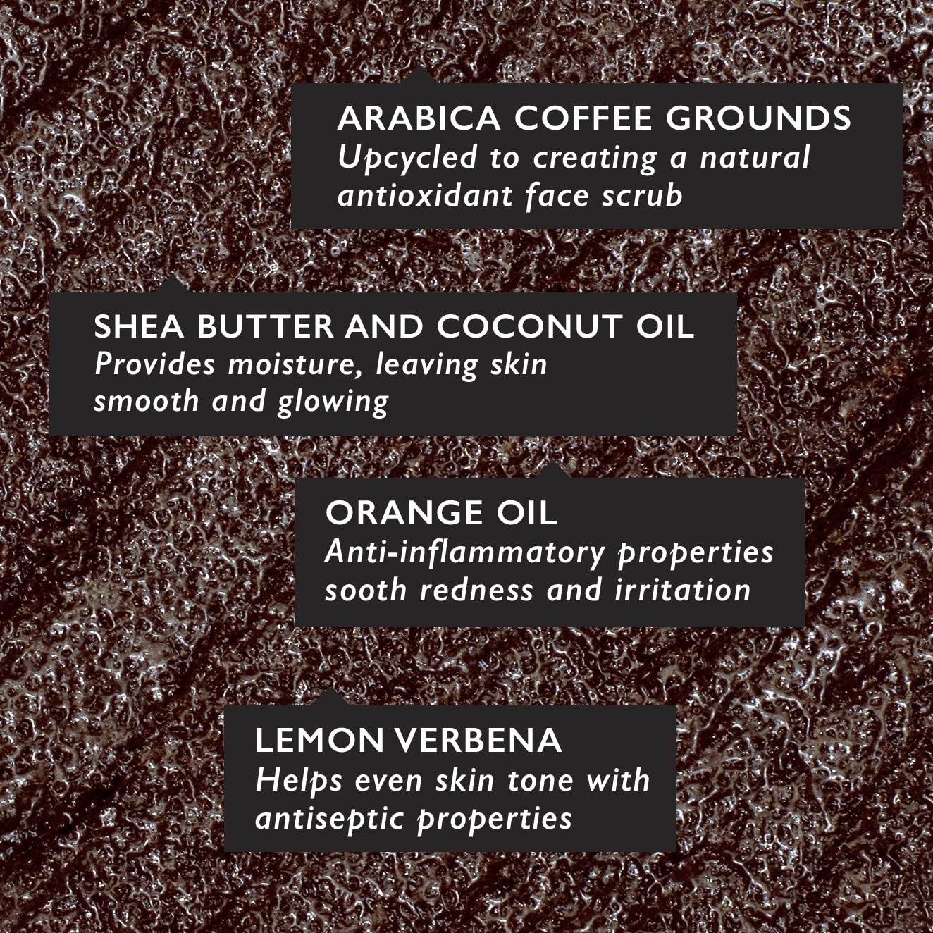 UpCircle Coffee Face Scrub - Citrus Blend For Normal + Dry Skin 3.5oz- Shea Butter, Coconut + Rosehip Oil - Natural, Vegan Face Exfoliator For Soft, Smooth Skin