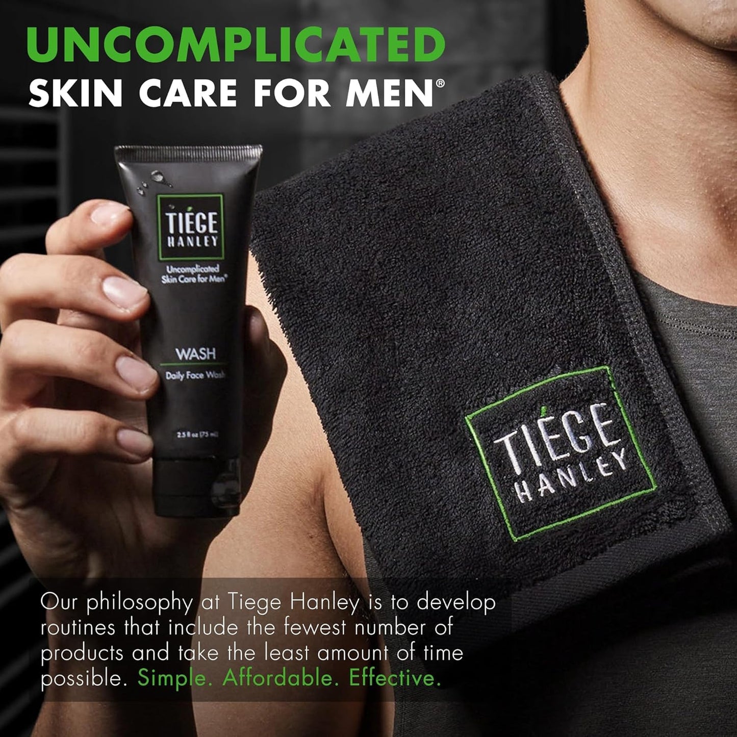 Tiege Hanley Mens Skin Care Gift Box Set, Platinum - Men's Skincare Set Includes Face Wash, AM & PM Moisturizer, Scrub, Eye Cream, Clay Mask, Retinol Stick, Body Wash, Deodorant, Lip Balm