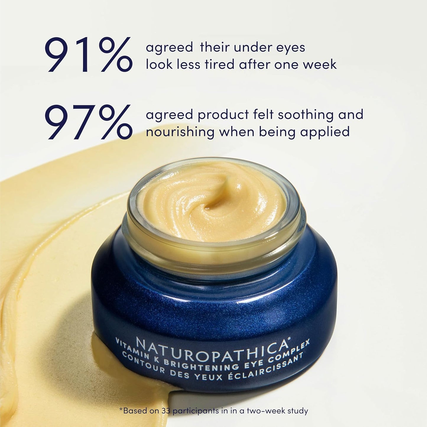 Naturopathica Vitamin K Brightening Eye Complex, Daily Eye Cream for Dark Circles and Puffy Eyes, Under Eye Cream to Help Firm and Revitalize Tired Eyes, 0.5 fl oz