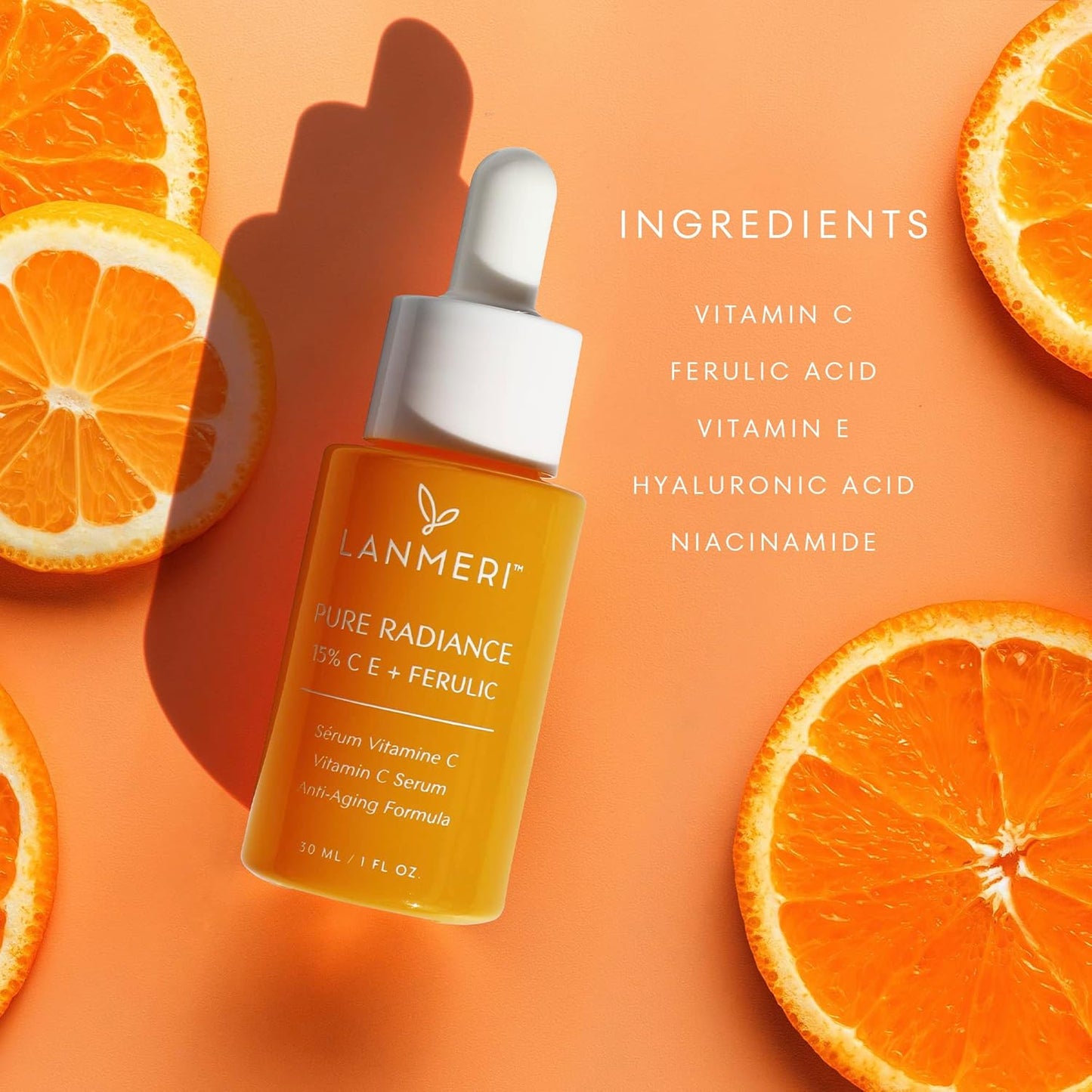 Vitamin C Face Serum 3pack- CE Ferulic Facial Serum with 15% Pure L-Ascorbic Acid, Ferulic Acid, Vitamin E, & Hyaluronic Acid - Anti Aging, Anti Wrinkle Skin Brightening Dark Spot Corrector