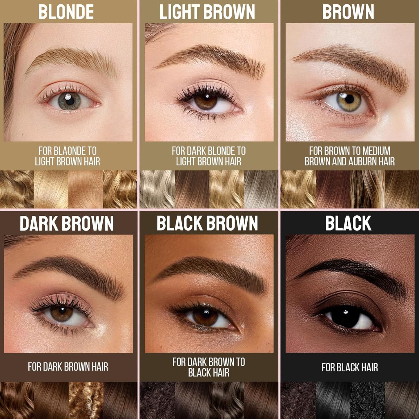 iMethod Curved Eyebrow Pen and Brow Gel Clear - Eyebrow Pencils for Women with Natural Hair Like Strokes, Eyebrow Makeup for All-Day Defined, Waterproof, Smudge-proof, Brown