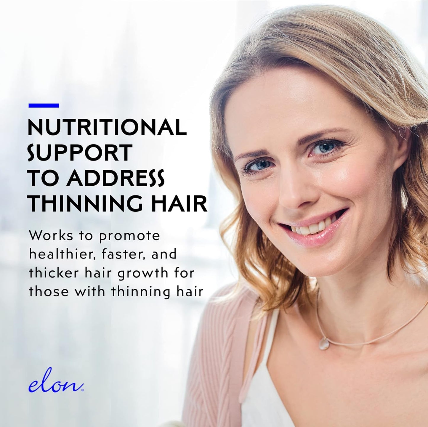 Elon R3 Extra Strength for Hair Growth - Supplements for Women to Grow Thicker, Fuller Hair, Advanced Formula with 5000 mcg Biotin Per Serving and Collagen, 60 Count (Pack of 2)