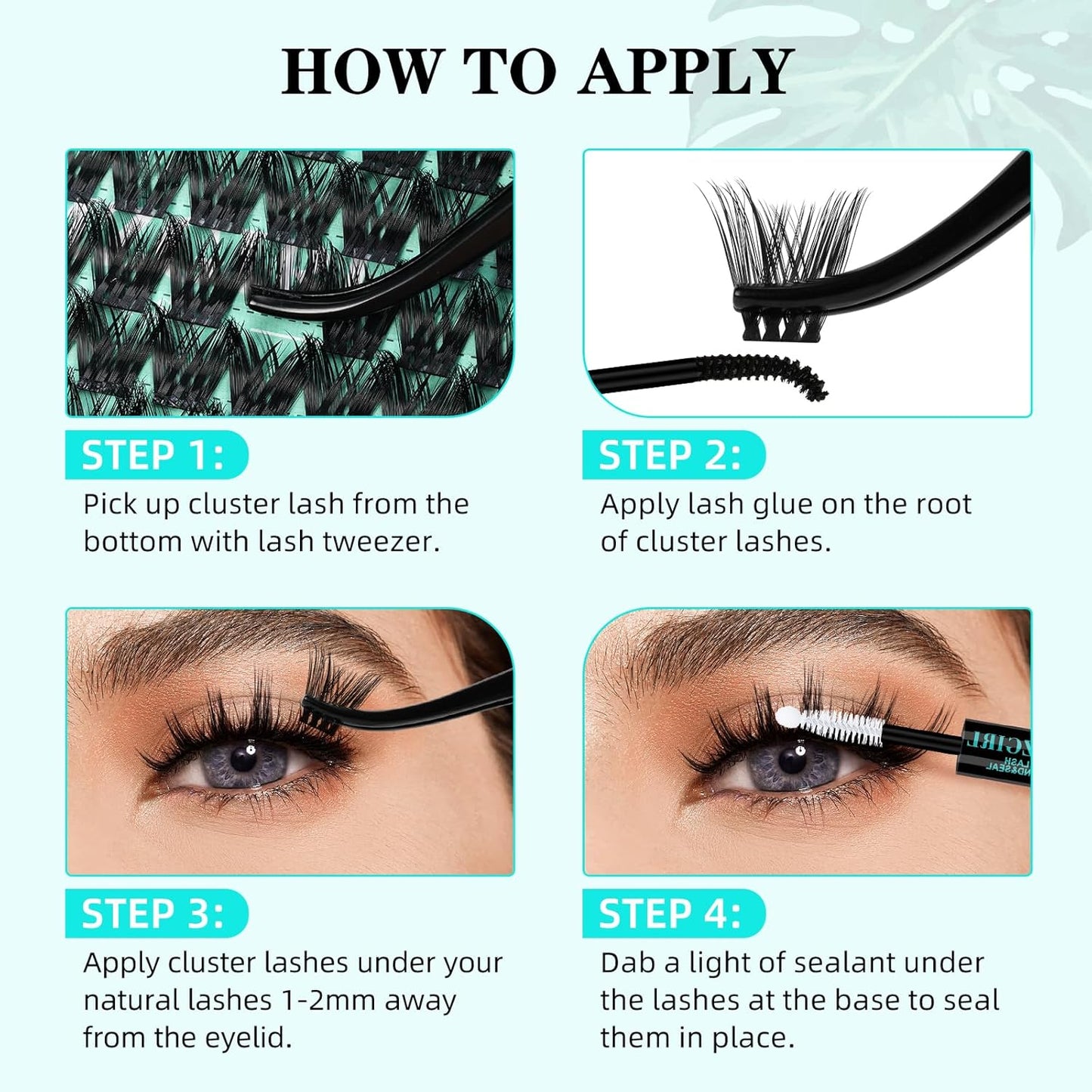 Lash Clusters Wet Look 168Pcs Eyelash Cluster Ultra-Thin Lash Band Eyelashes Extensions Spiky Anime Wide Span Lashes(Mallow,C-10mm)