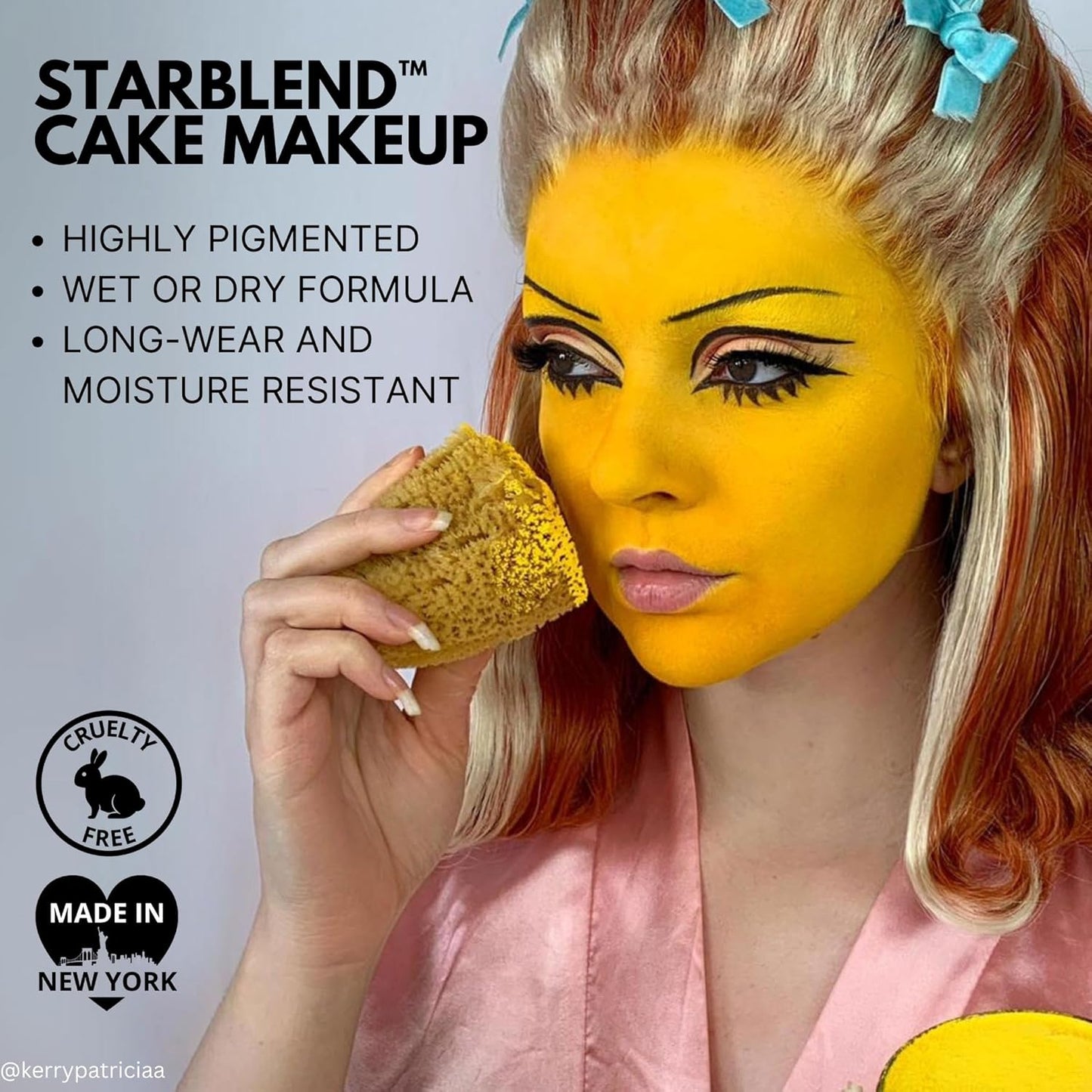 Mehron Makeup StarBlend Cake Makeup | Wet/Dry Pressed Powder | Powder Foundation | Light Grey Face Paint & Body Paint 2 oz (56g)