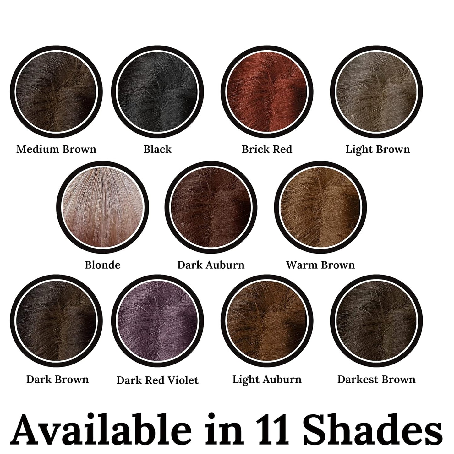 Hair Root Touch Up Powder - Medium Brown - 11 True-to-Nature Root Concealer Shades - Long-lasting, Fragrance Free, Paraben Free, Talc Free, Mineral Hairline Powder with Brush