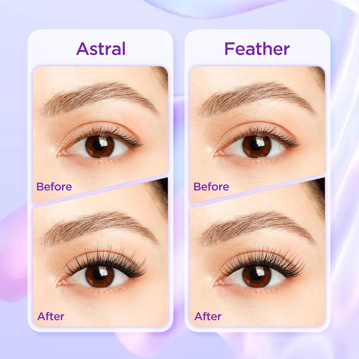 Lash Extension Kit DIY Lash Clusters Kit Eyelash Extensions Individual Lashes Extensions with (BondSeal,Tweezers,Remover,Astral+Feather,8-16mm)