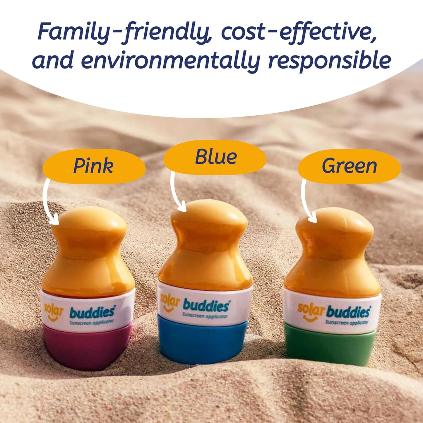 Solar Buddies Bag Bundle & Carabina Clip - Full Purple - Refillable Roll on Sponge Sunscreen, Suncream & Lotion Applicator For Kids, Adults & Families - Holds 3.4fl oz, Perfect Size for Travel