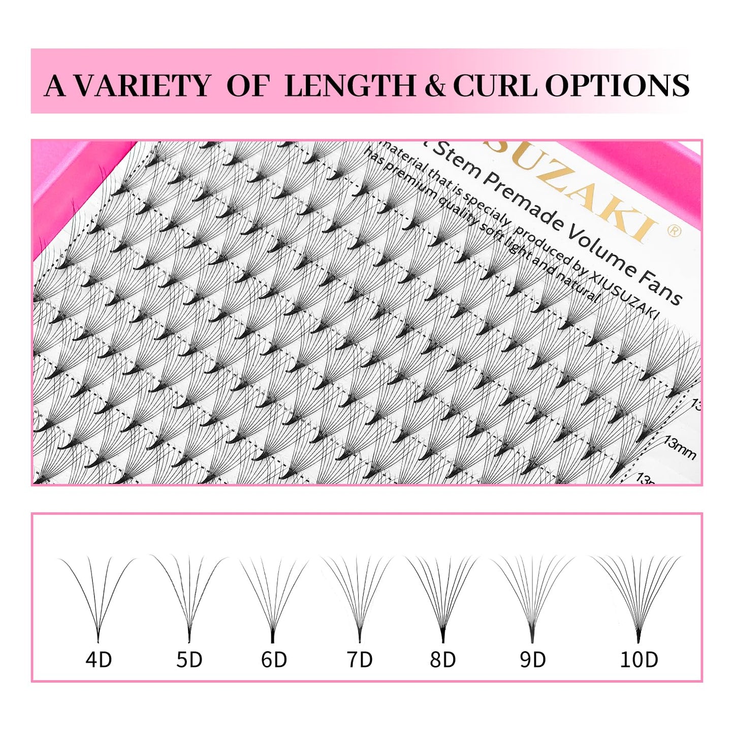 Premade Fans Eyelash Extensions 12D Volume Lash Extensions 0.07 Thickness Eyelash Extension C Curl Premade Lash Fans Mix 9-16mm Fluffy Soft Handmade Lash Fan(12D-0.07-C,9-16mm)
