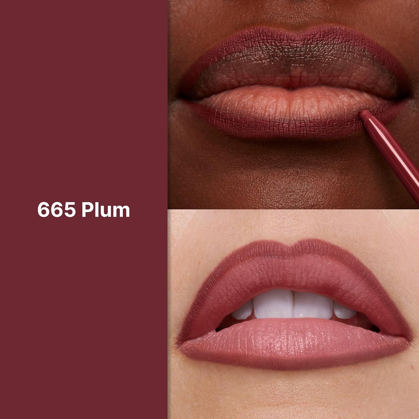Revlon Colorstay Lip Liner Makeup with Built-in-Sharpener, Longwear Rich Colors, Smooth Application, 665 Plum, 0.01 oz