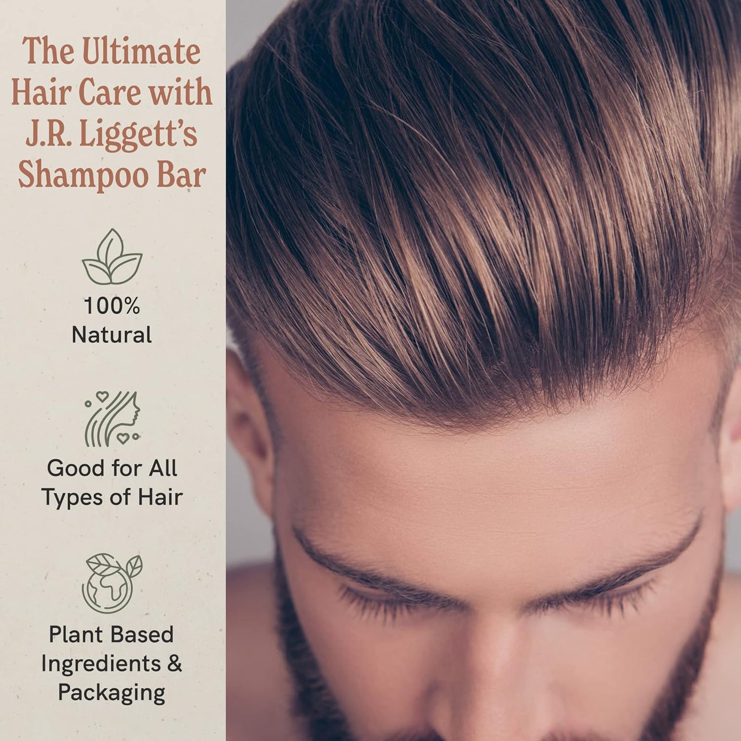 J·R·LIGGETT'S Shampoo Bar - Tea Tree, Jojoba & Peppermint, Coconut & Argan Oils - All Natural Solid Shampoo Bar, Sulfate-Free, Gmo-Free, Nourish Hair with Antioxidants and Vitamins, 3.5 Oz - 3 Pack