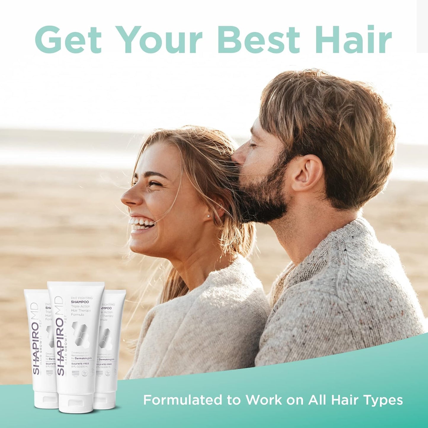 Shapiro MD Hair Growth Experts Vegan Hair Loss Shampoo for Thinning Hair | Experience Healthier, Fuller and Thicker Looking Hair (1 Month Supply)