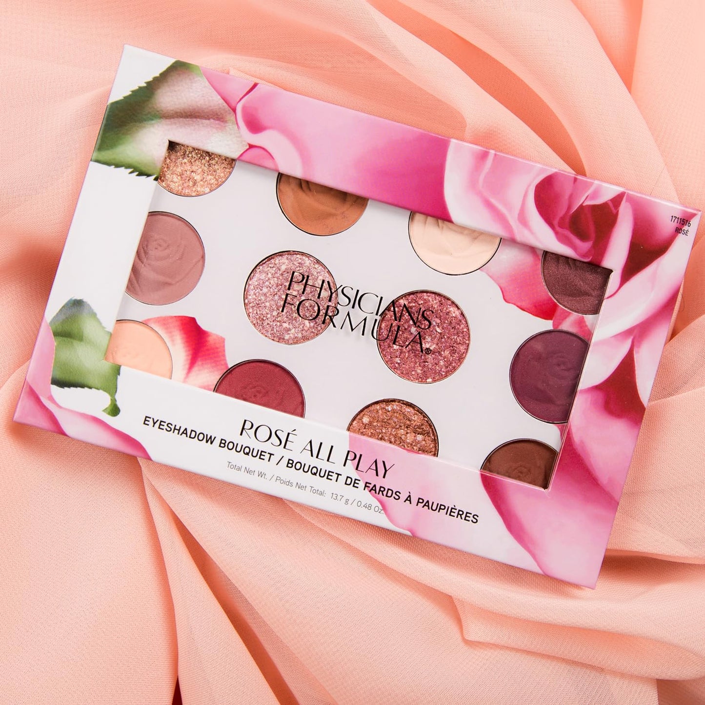 Physicians Formula Eyeshadow Bouquet, 12-Shade Palette with Shimmer, Matte & Satin Finishes, Enriched with Rose Extract – Rose All Play