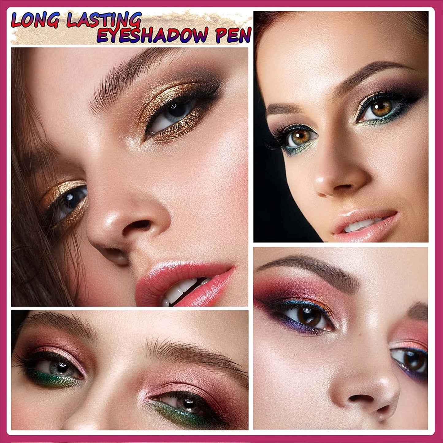 Rose Gold Eyeshadow Stick, Smooth Cream Shimmer Eyeshadow Pencil, Waterproof Long Lasting High Pigmented Hypoallergenic Eye Shadow Highlighter Stick Create Multi-Dimension Eyes Look(15# Rose Gold)