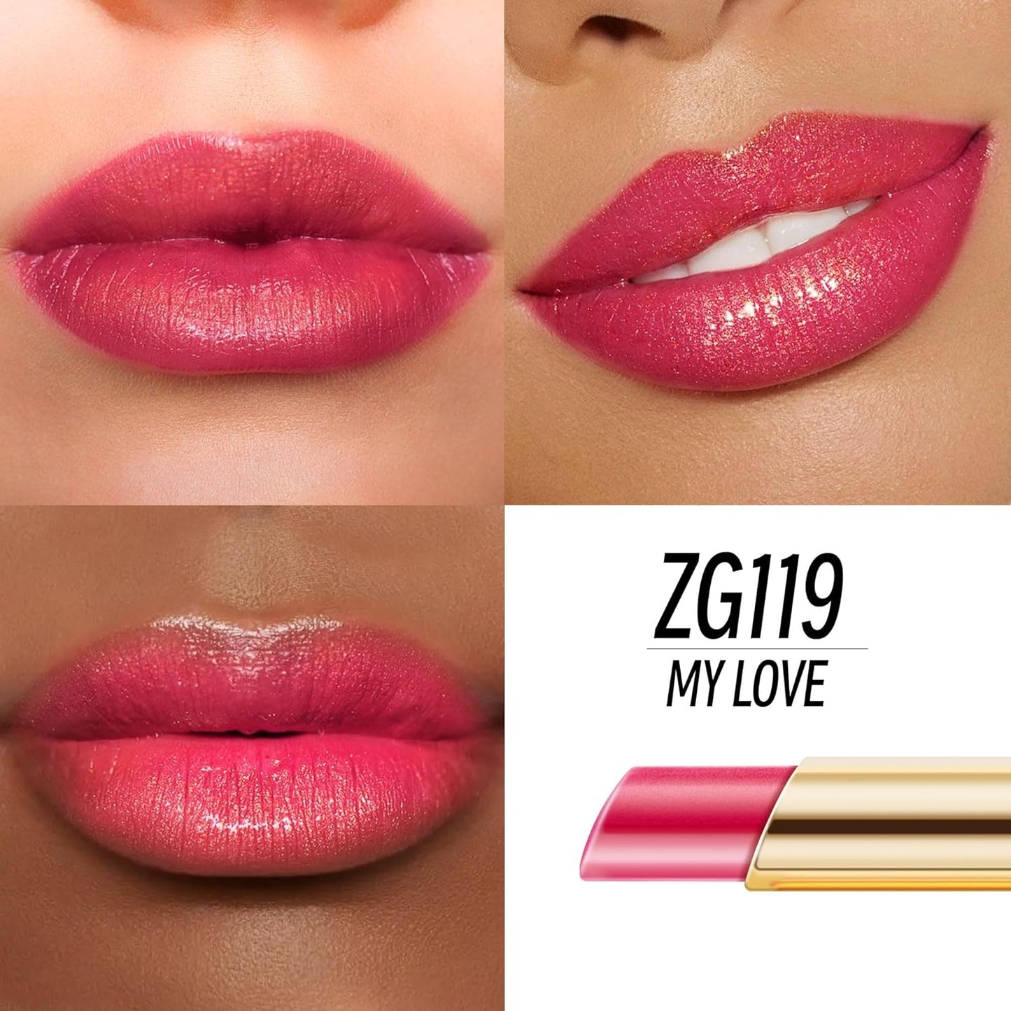 Berry Red Lipstick Moisturizing for Women Shimmer Tinted Lip Balm Cranberry Hydrating Nourishing Lip Gloss Vegan& Cruelty Free Lip Makeup, ZG119 My Love