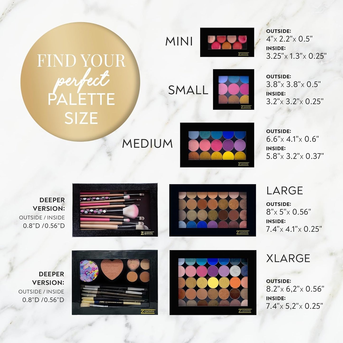 Junior Magnetic Makeup Palette, Empty Magnetic Palette, Universal Magnet makeup palette for Eyeshadows, Powders, Customizable Beauty Organizer with Mirror