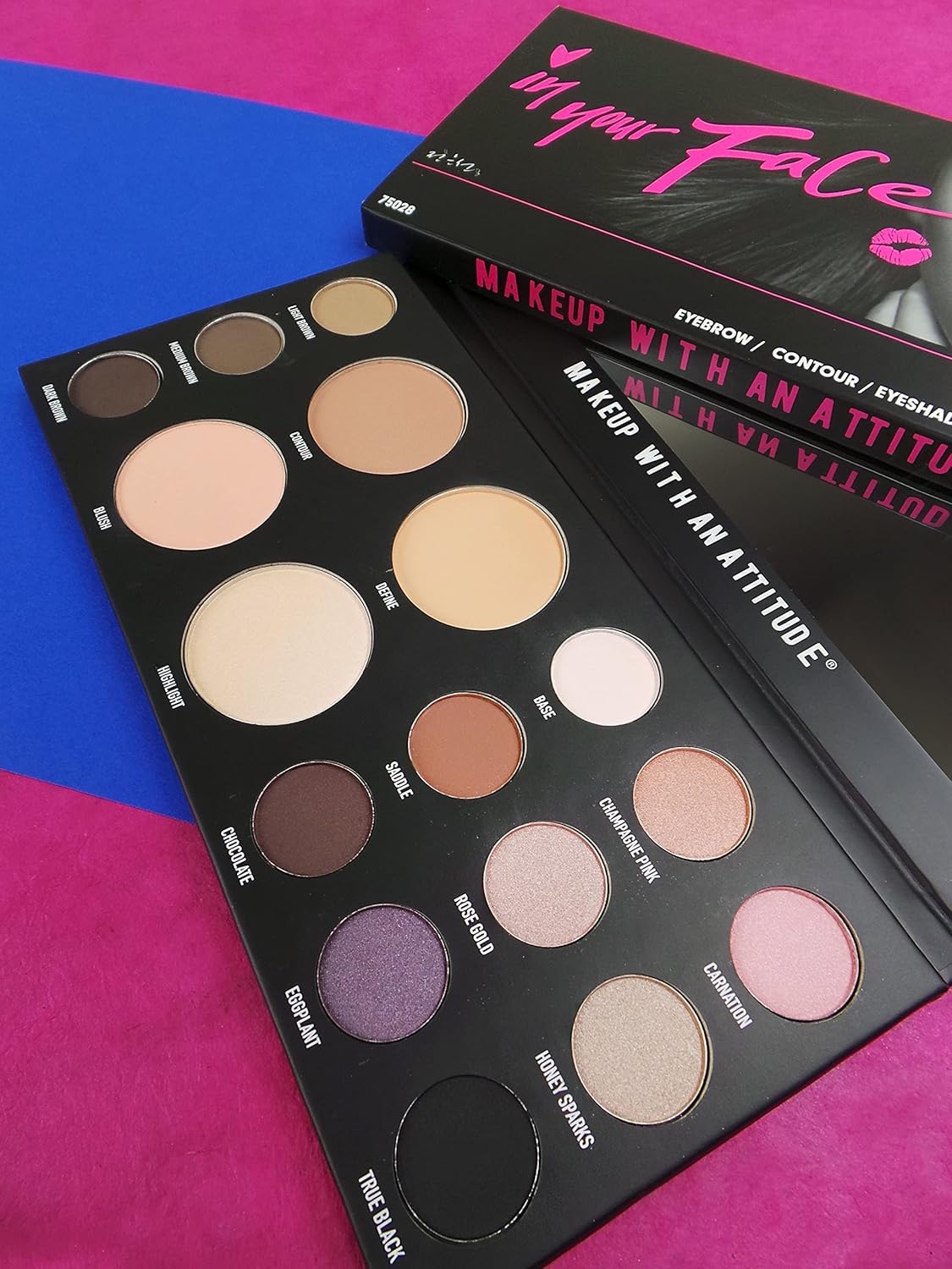 Rude Cosmetics In Your Face 3-in-1 Palette Makeup Women 0.84 oz