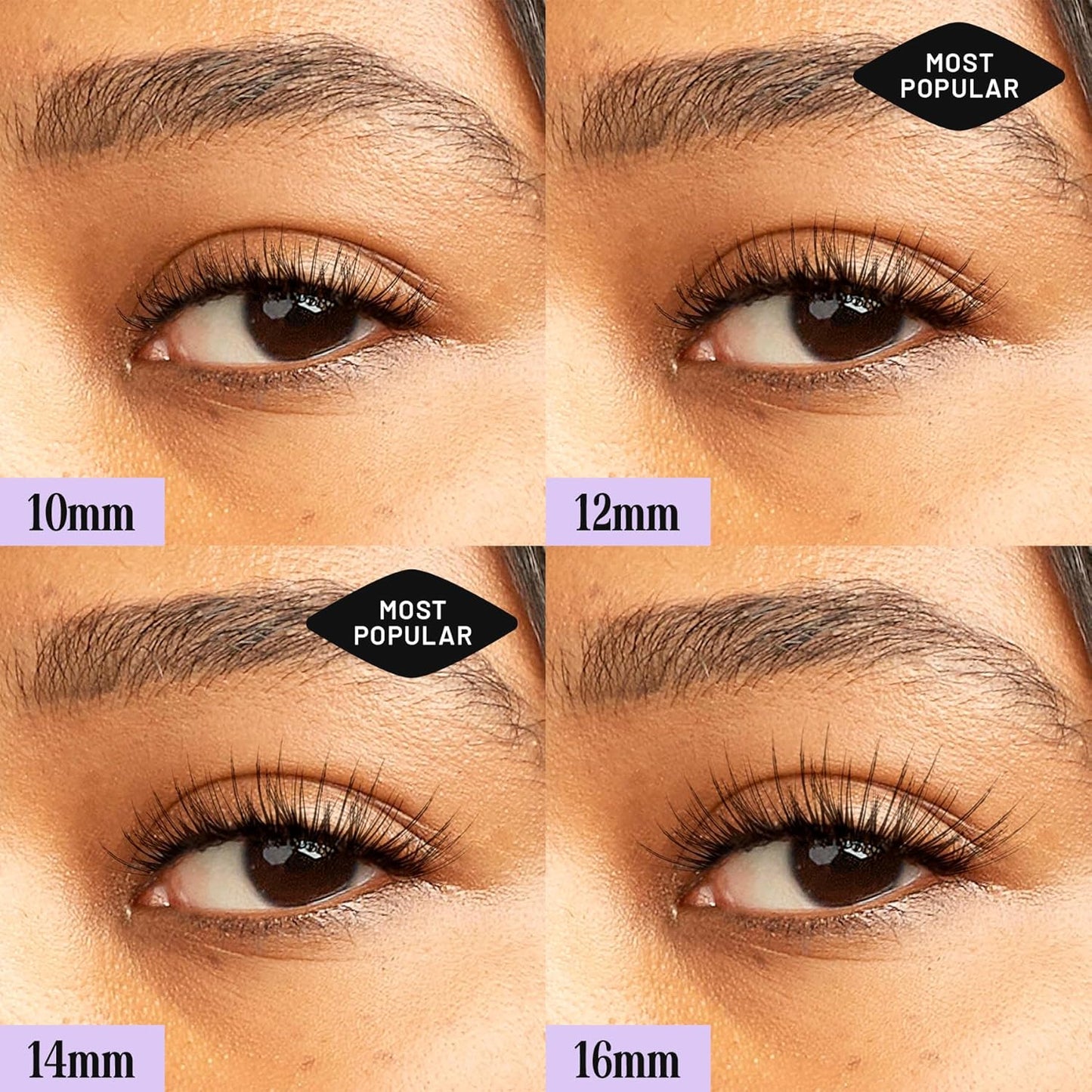 Lilac St - Dawn Natural Faux Eyelash Clusters (16mm) - No "Makeup" Look - DIY Lash Extension Wisps - Lightweight & Lifelike - Lasts 10 Days - Cruelty Free, Vegan, Women Founded - 10 Lashes